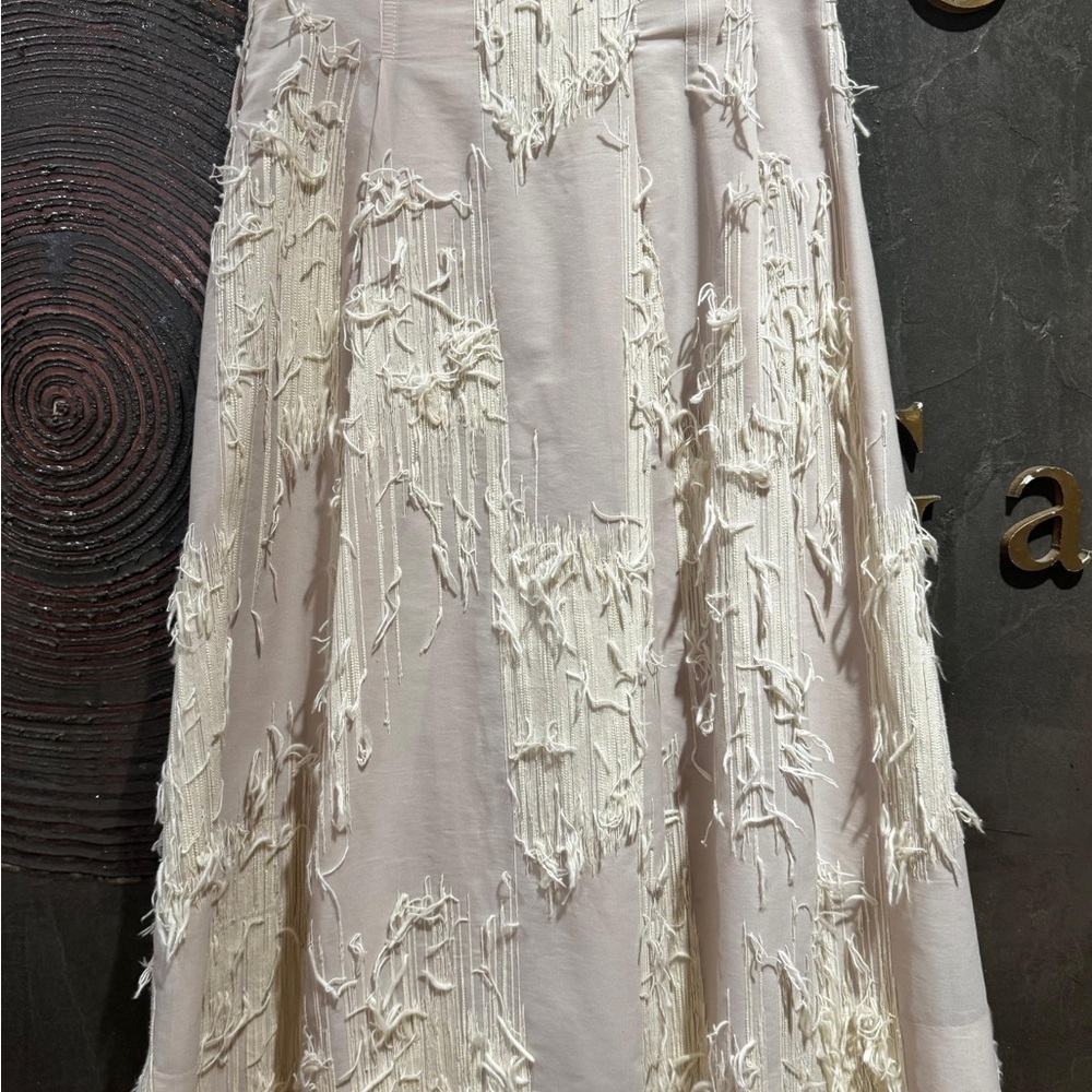 Baum und Pferdgarten NWT Ivory Fringe Skirt Quiet Luxury Party Look EU34 US4 - Picture 4 of 6